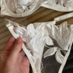 Transparent Floral Two Pieces Exquisite Lace Lingerie Set Ultrathin Bra Briefs Set Solid Exotic Lingerie For Ladies 2024 photo review